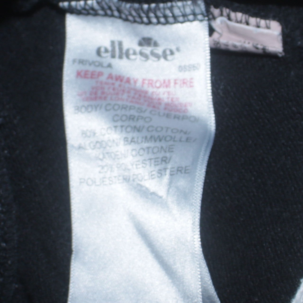 Womens UK Size 10 ellesse Regular Fit Jogger Black Trousers