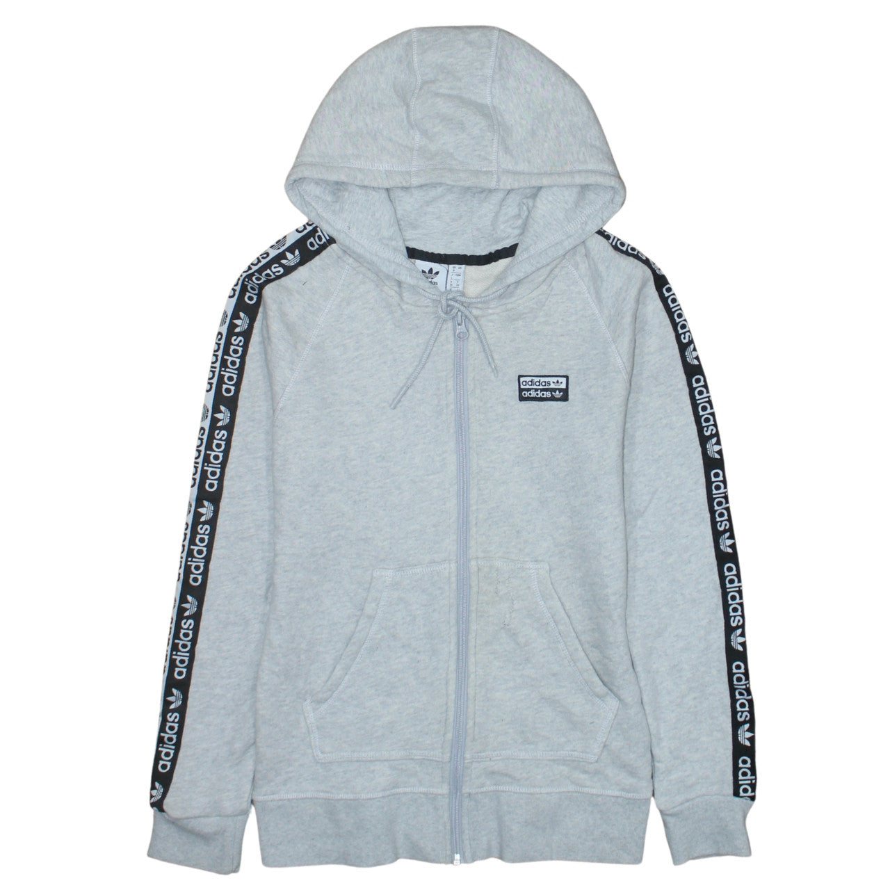 Womens UK Size 8 adidas Grey Full Zip Hoodie