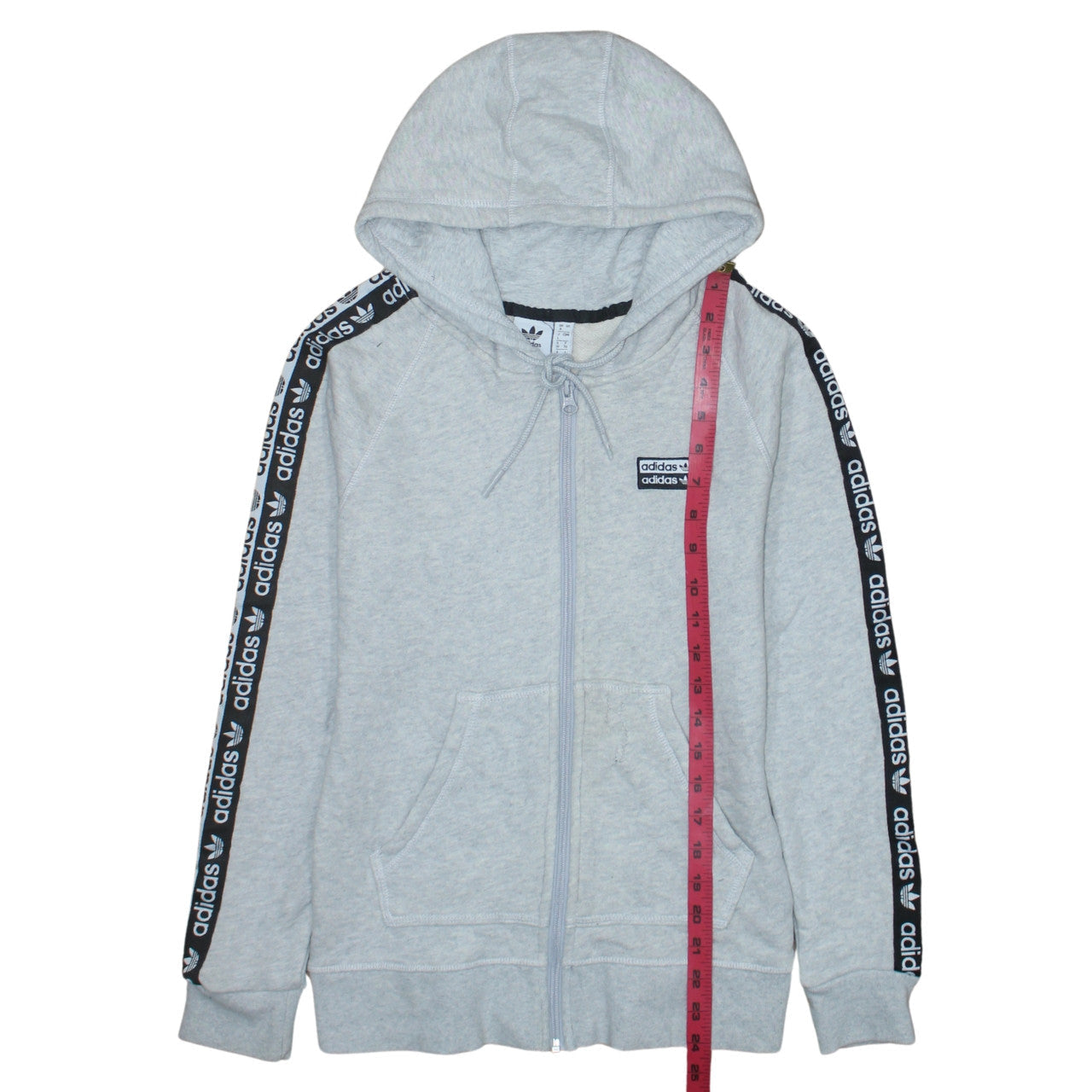 Womens UK Size 8 adidas Grey Full Zip Hoodie