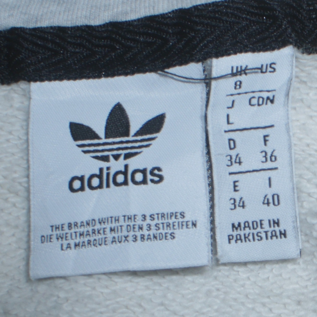 Womens UK Size 8 adidas Grey Full Zip Hoodie