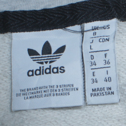 Womens UK Size 8 adidas Grey Full Zip Hoodie