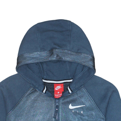 Nike Boys Blue Full Zip Hoodie 12-13 Years Air Logo Hooded Sweatshirt