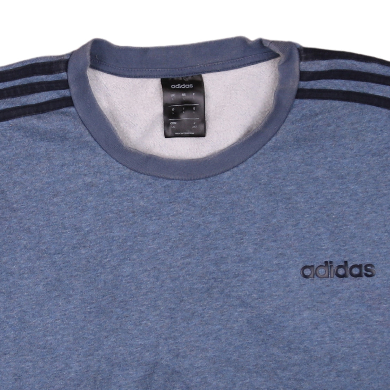 adidas Men's Blue Long Sleeve Crew Neck Sweatshirt Size L