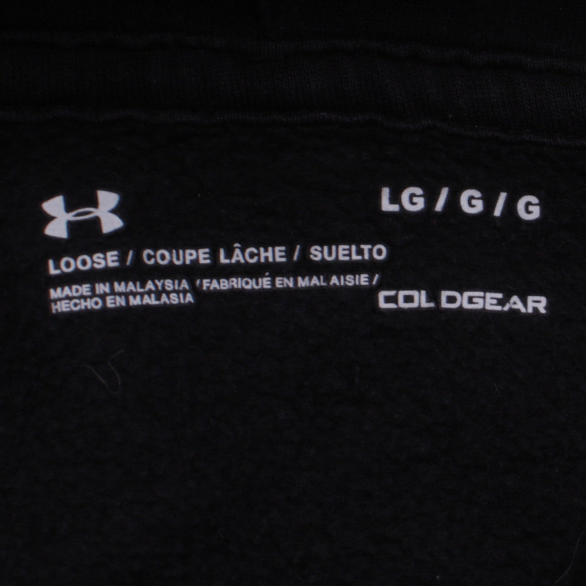 Mens UK Size L Under armour Black Pullover Hoodie