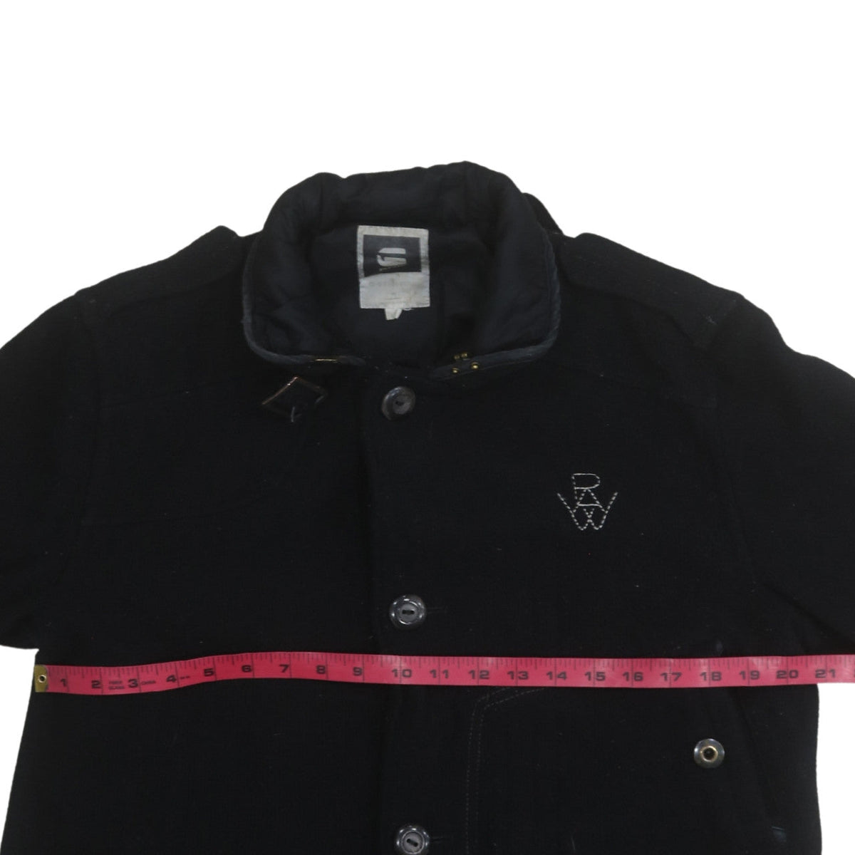 Mens UK Size L G-Star RAW Black Overcoat