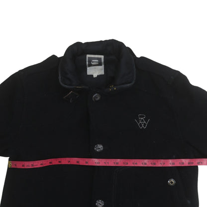 Mens UK Size L G-Star RAW Black Overcoat