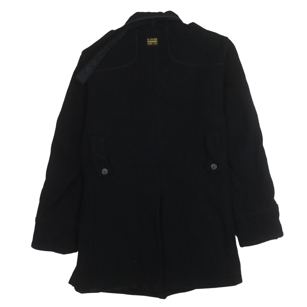 Mens UK Size L G-Star RAW Black Overcoat