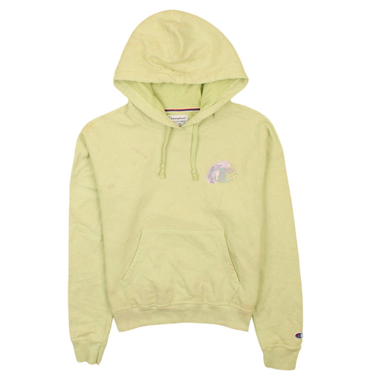Womens UK Size XS Champion Yellow Pullover Hoodie