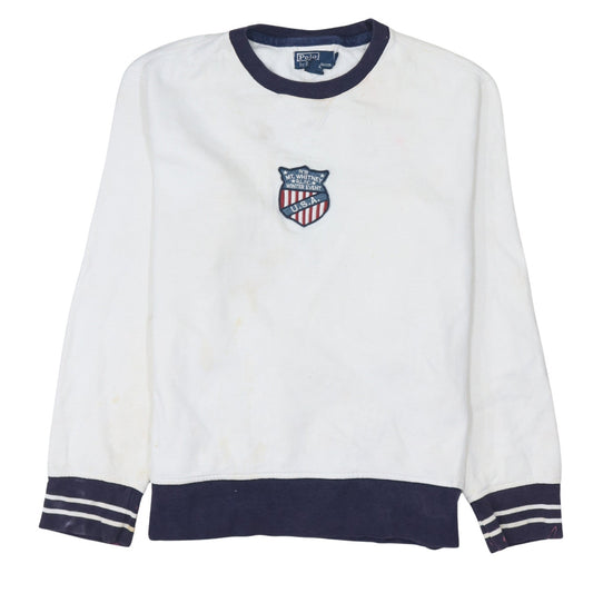 Womens UK Size M Polo Ralph Lauren White Pullover Sweatshirt