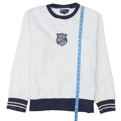Womens UK Size M Polo Ralph Lauren White Pullover Sweatshirt