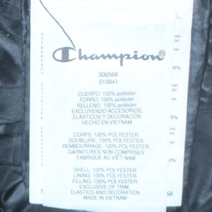 Champion Men's Black 2XL Hooded Puffer Jacket Full Zip Winter Coat