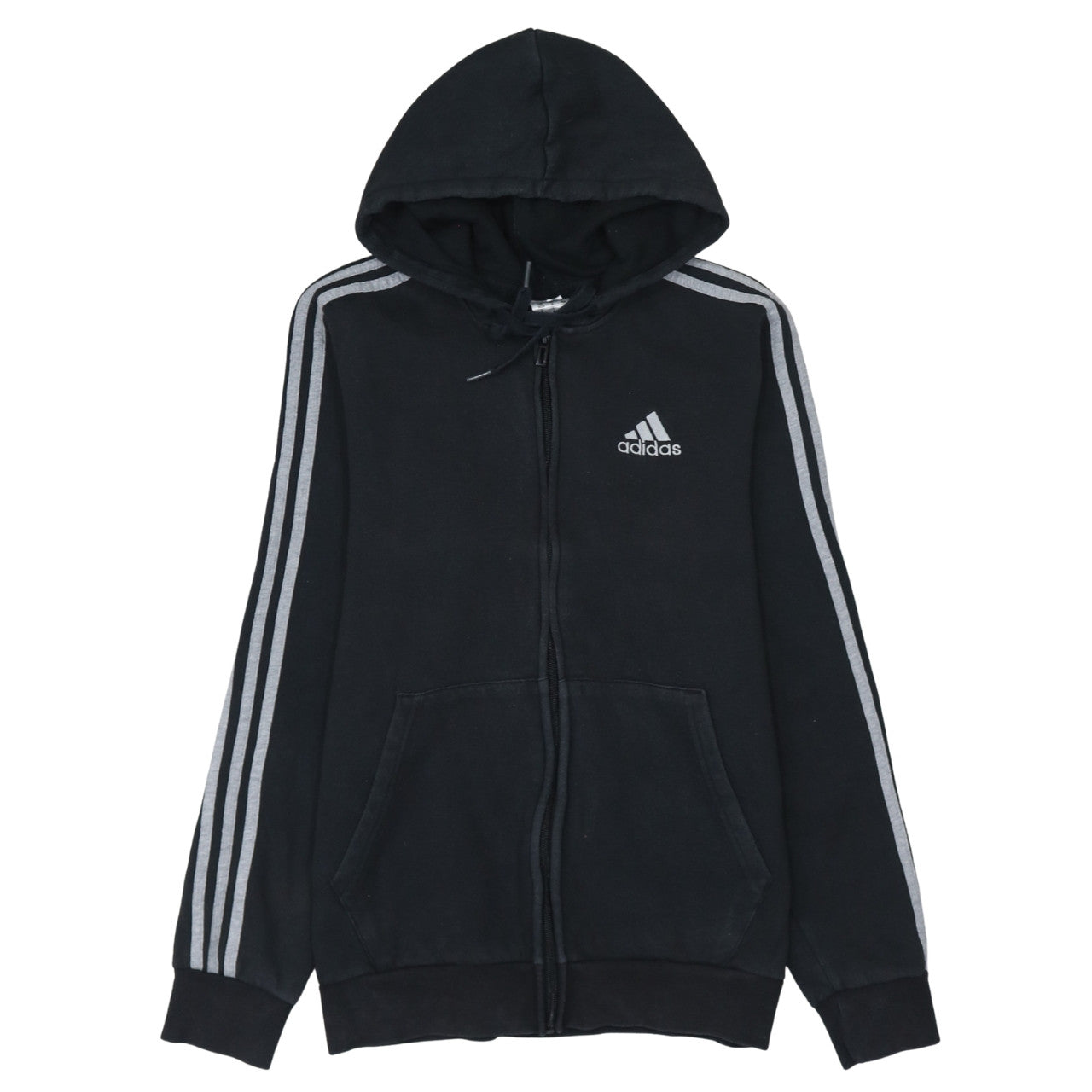 Mens UK Size S adidas Black Full Zip Hoodie