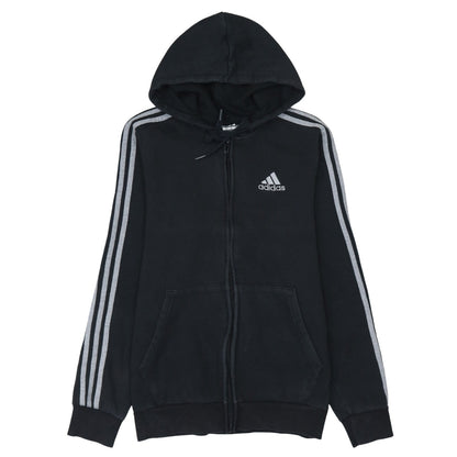 Mens UK Size S adidas Black Full Zip Hoodie