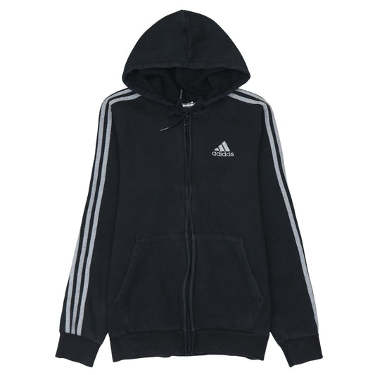 Mens UK Size S adidas Black Full Zip Hoodie