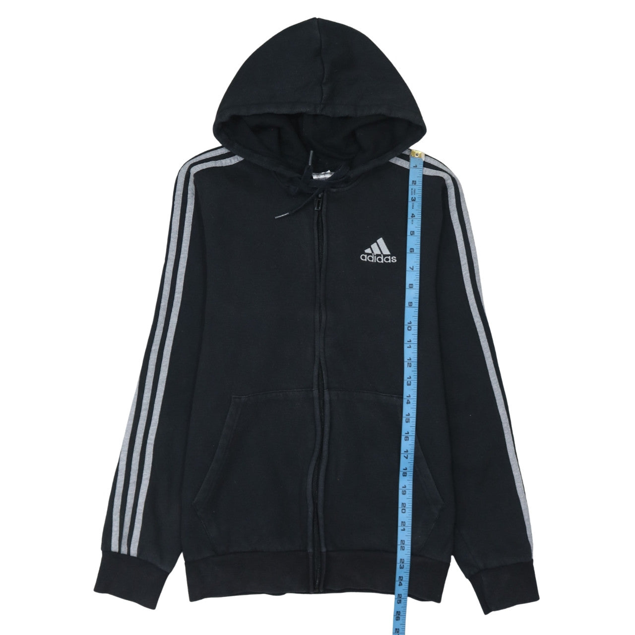 Mens UK Size S adidas Black Full Zip Hoodie