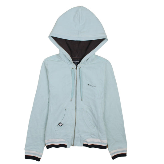 Womens UK Size S Champion Blue Full Zip Hoodie