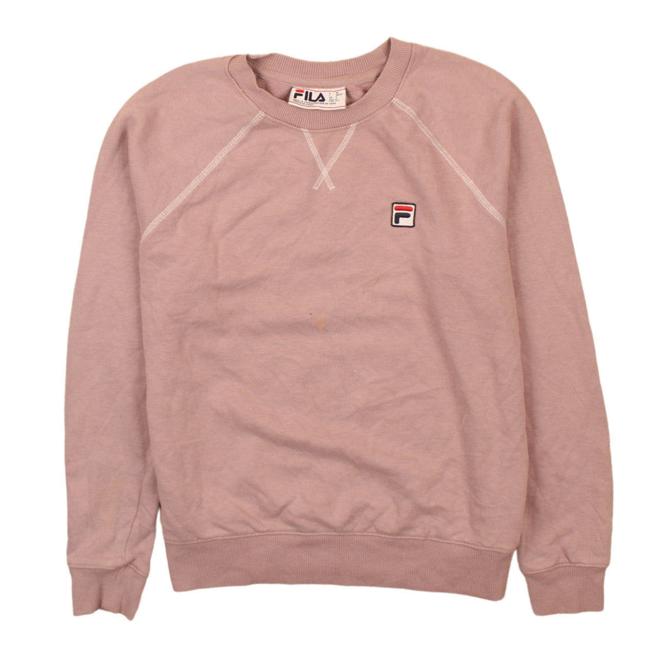 Womens UK Size S FILA Pink Pullover Sweatshirt