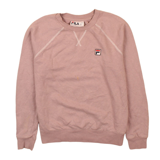 Womens UK Size S FILA Pink Pullover Sweatshirt
