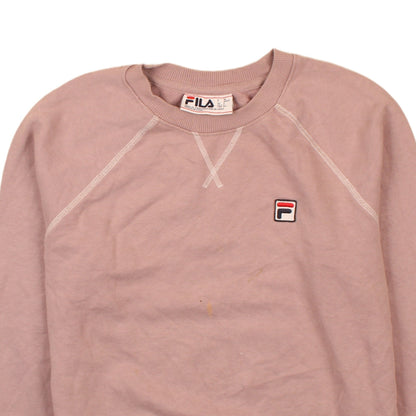 Womens UK Size S FILA Pink Pullover Sweatshirt