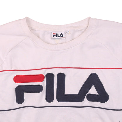 Mens UK Size L FILA White Pullover Sweatshirt
