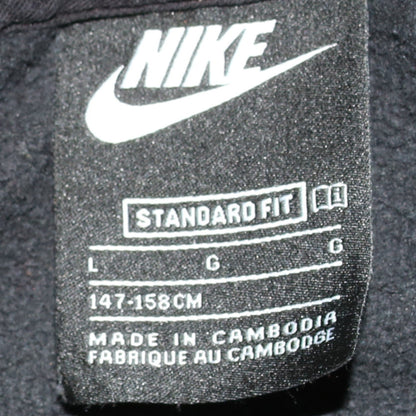 Nike Boys Black Pullover Hoodie Size 158cm Fleece Sweatshirt
