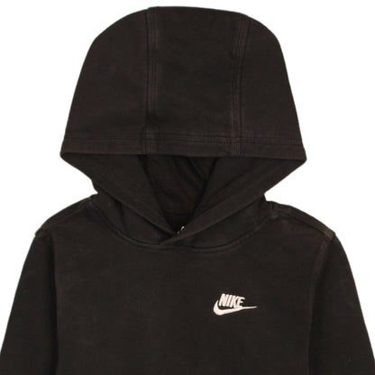 Nike Boys Black Pullover Hoodie Size 158cm Fleece Sweatshirt