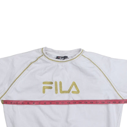 Womens UK Size L FILA White Pullover Sweatshirt