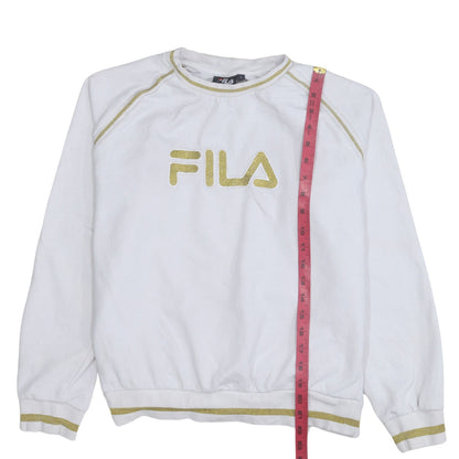 Womens UK Size L FILA White Pullover Sweatshirt