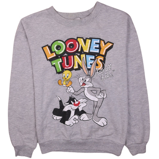 Womens UK Size XS Looney Tunes Grey Pullover Sweatshirt