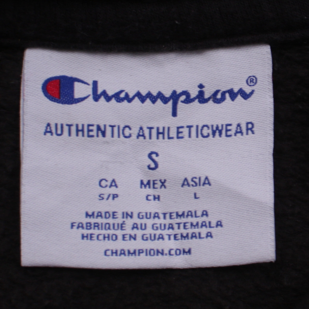 Mens UK Size S Champion Black Pullover Hoodie