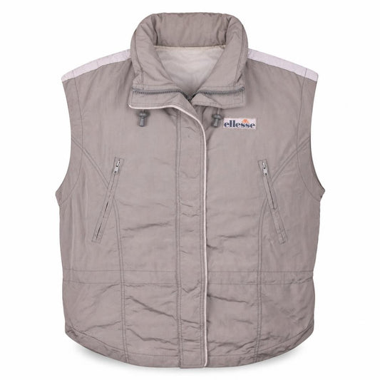 Front view of Ellesse Men's Beige Padded Bodywarmer Waistcoat, size 40, Regular