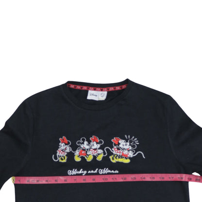 Womens UK Size S Disney Black Pullover Sweatshirt