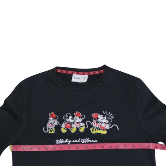 Womens UK Size S Disney Black Pullover Sweatshirt