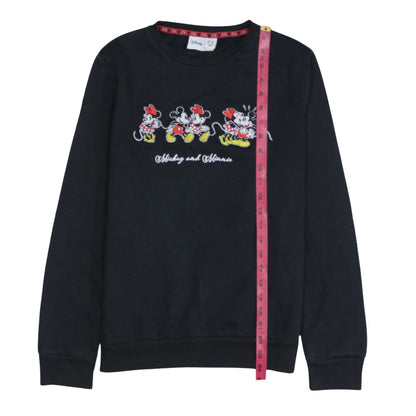 Womens UK Size S Disney Black Pullover Sweatshirt
