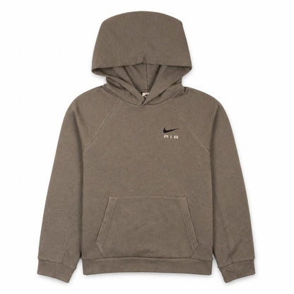 Front view of Nike boys’ brown pullover hoodie l logo fleece hooded sweatshirt