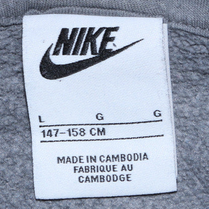 Nike Boys Brown Pullover Hoodie L Logo Fleece Hooded Sweatshirt