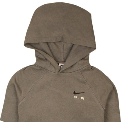 Nike Boys Brown Pullover Hoodie L Logo Fleece Hooded Sweatshirt