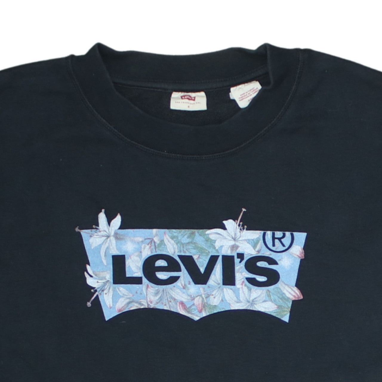 Mens UK Size S Levi's Black Pullover Sweatshirt