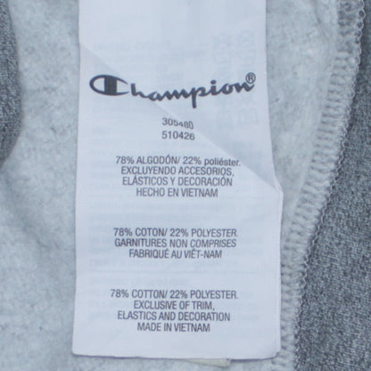 Champion Boys Grey Logo Pullover Sweatshirt XL 13-14 Years Fleece Crew Neck