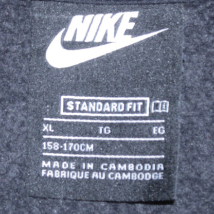 Nike Boys Black Full Zip Hoodie XL 158-170cm Fleece Sweatshirt