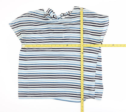 Womens UK Size M Uniqlo Blue Basic Blouse
