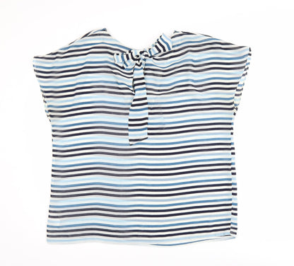 Womens UK Size M Uniqlo Blue Basic Blouse