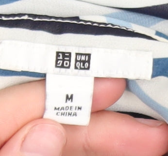 Womens UK Size M Uniqlo Blue Basic Blouse