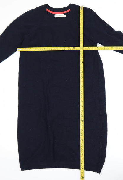 Paraphrase Women’s Black Wool Cotton Knit Jumper Dress Size 10