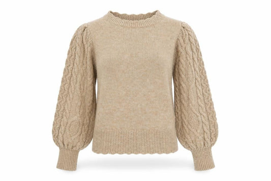 Womens UK Size 10 Friends Like These Beige Pullover Jumper