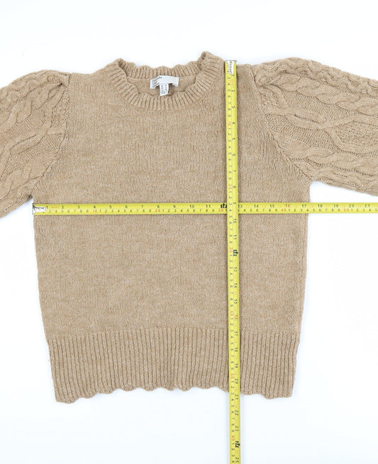 Womens UK Size 10 Friends Like These Beige Pullover Jumper