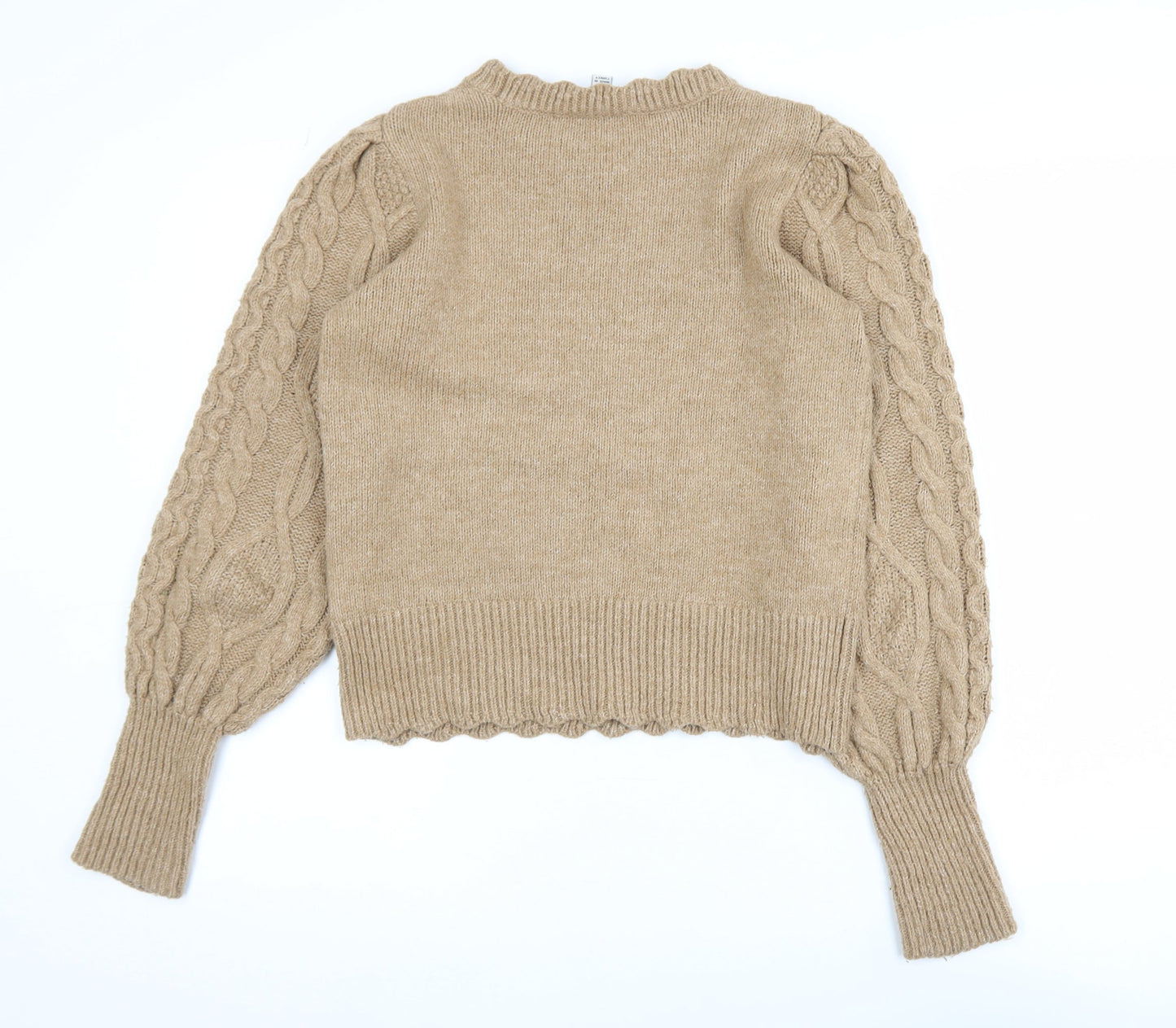 Womens UK Size 10 Friends Like These Beige Pullover Jumper