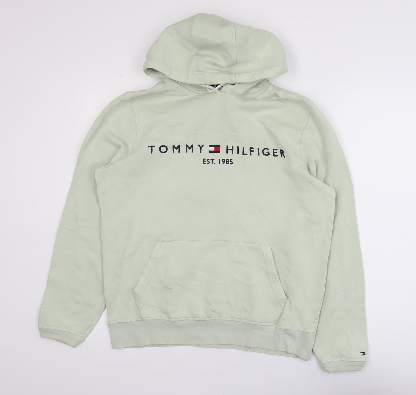 Mens UK Size M Tommy Hilfiger Green Pullover Hoodie