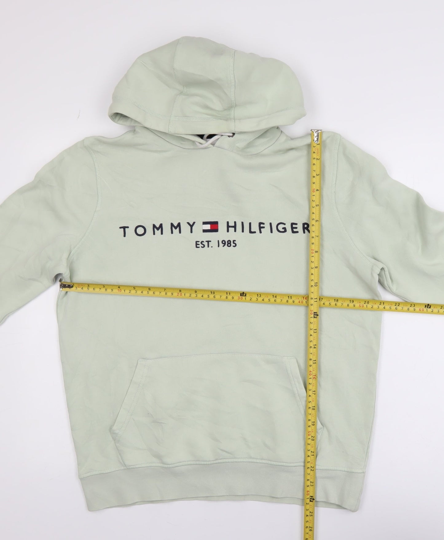 Mens UK Size M Tommy Hilfiger Green Pullover Hoodie