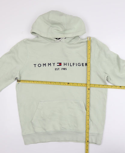 Mens UK Size M Tommy Hilfiger Green Pullover Hoodie